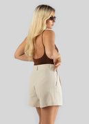 Short Hannah Linen - Beige