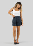 Short Hannah Linen - Navy Blue