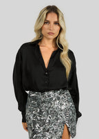Falda Alix Sequins Wrap Mini