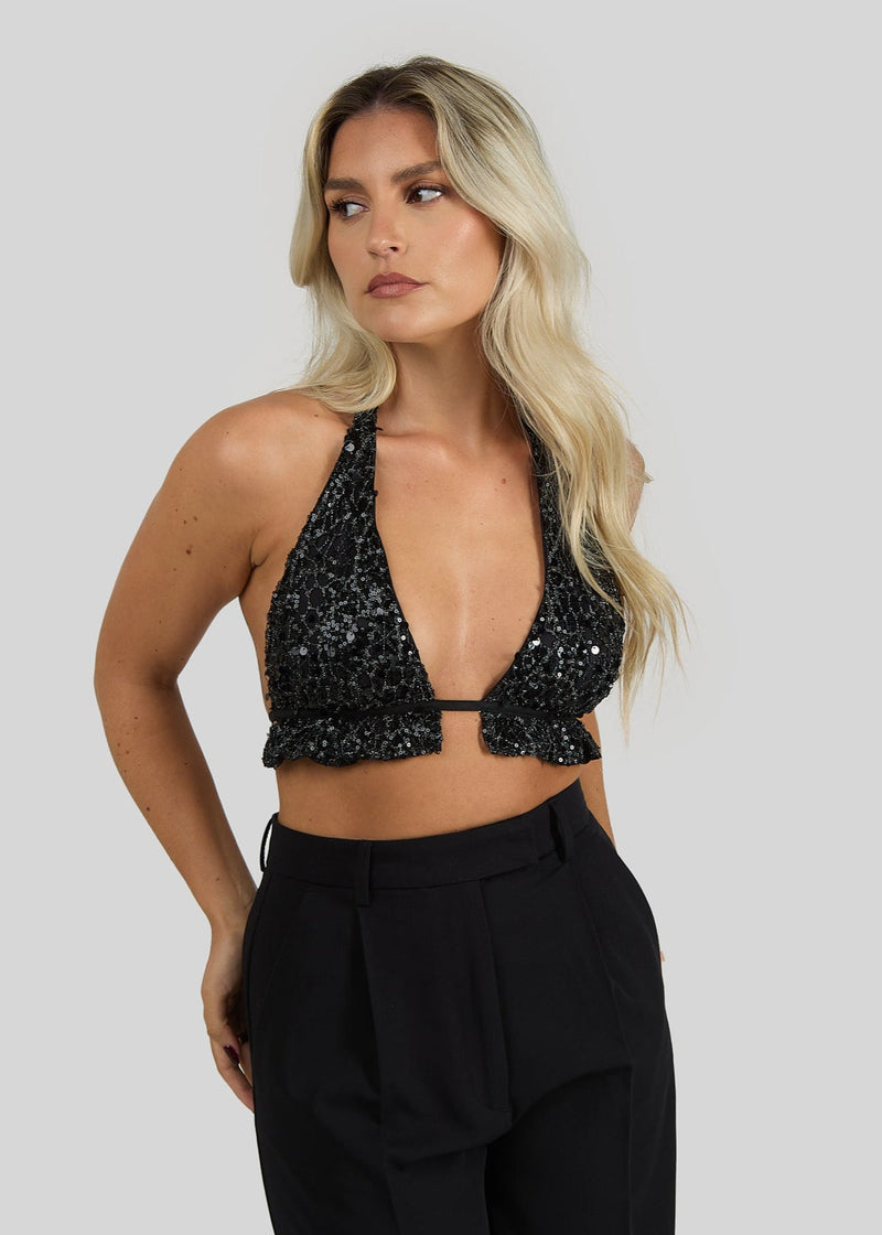 Top Bindi Sequins Halter