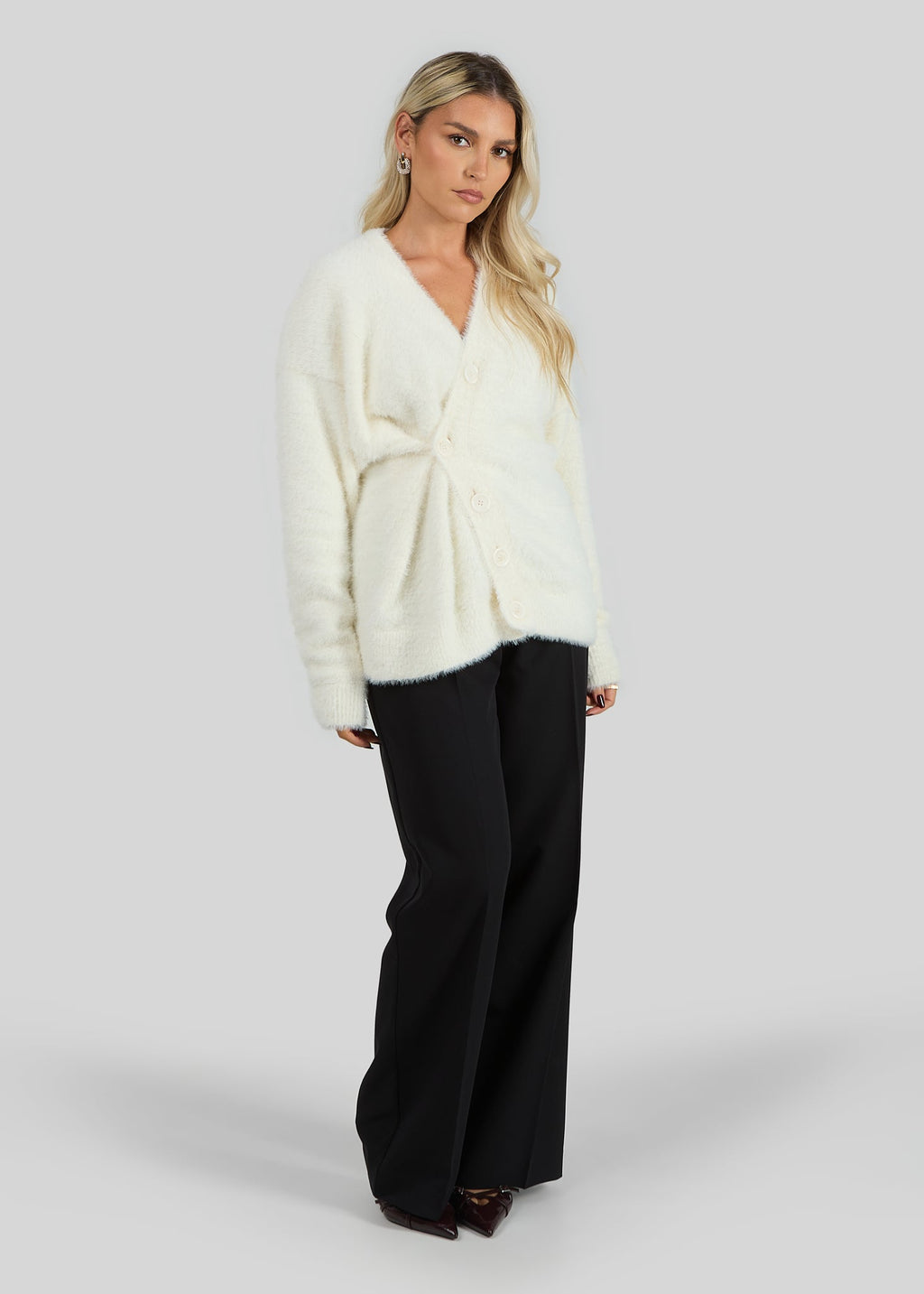 Cardigan Snow Furry Oversized