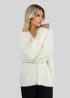 Cardigan Snow Furry Oversized
