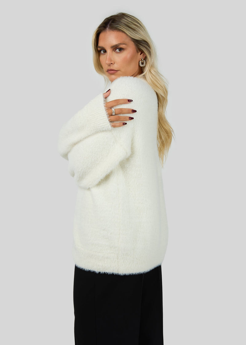Cardigan Snow Furry Oversized