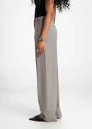 Pantalon Rush Mid-Waist Checked Wool Tailored Trousers