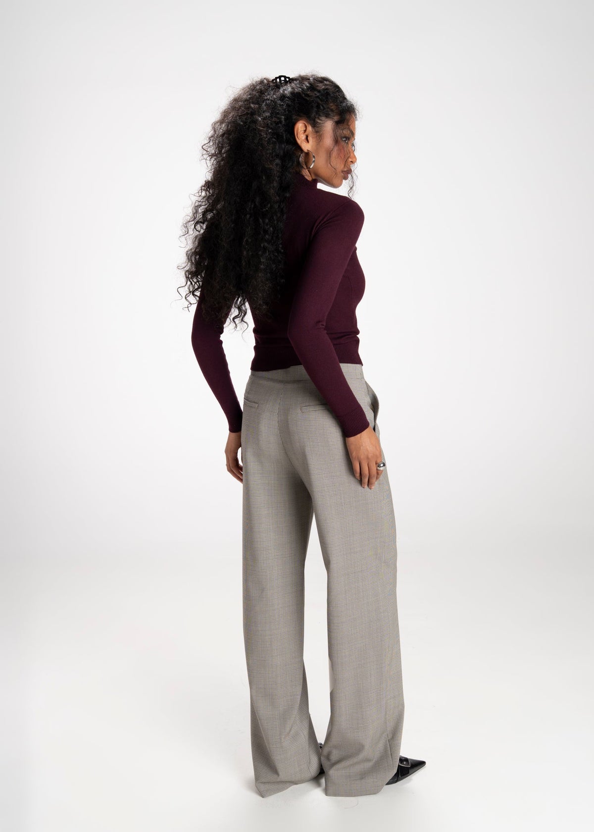Pull 2Nd Skin Knitted Mid-Neck - Bordeaux