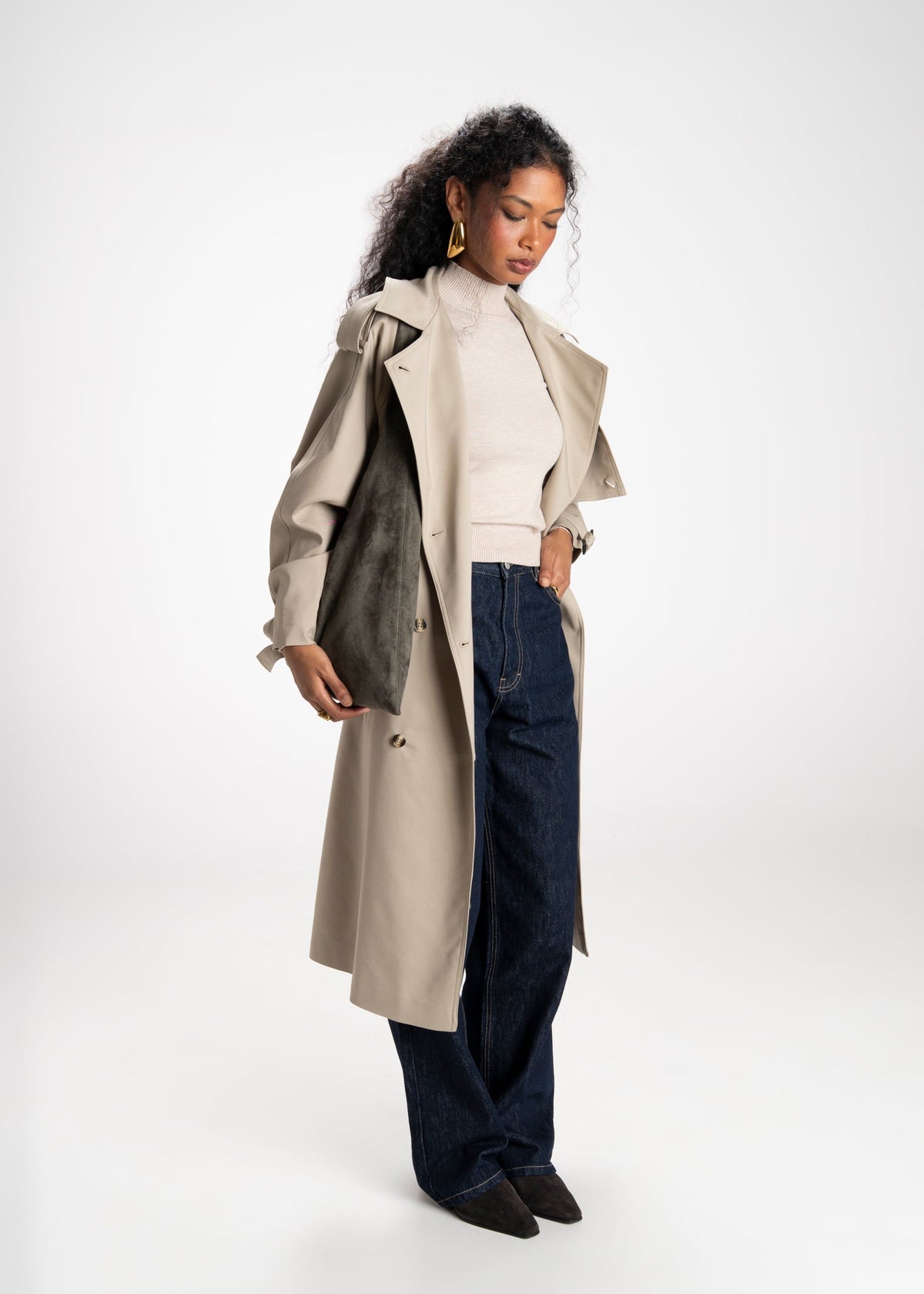 Maglione 2Nd Skin Knitted Mid-Neck - Beige