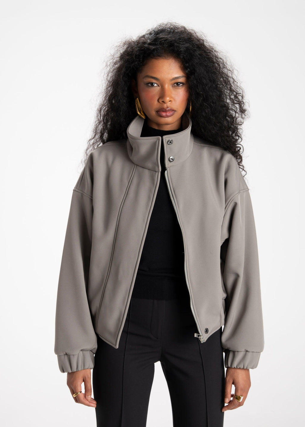 Bomber Arctic High Neck Oversized - Sage Green