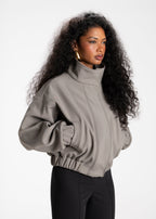 Bomber Arctic High Neck Oversized - Sage Green