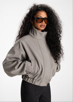 Bomber Arctic High Neck Oversized - Sage Green