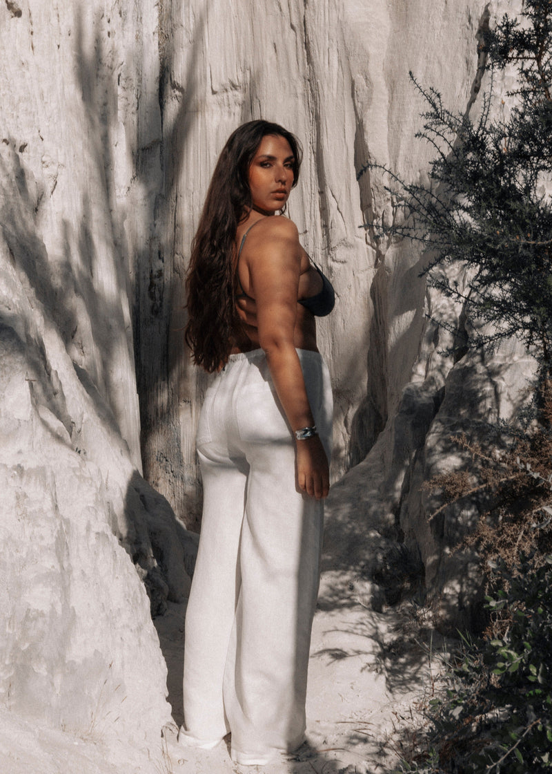 Pantalon Mai Linen - White