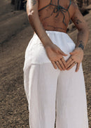 Pantalon Mai Linen - White
