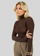 Body Belle Turtleneck - Brown