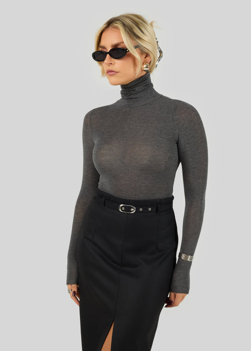 Body Belle Turtleneck - Grey