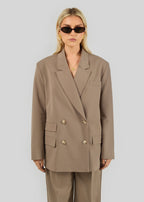Dobbeltradet Jagger Blazer Taupe