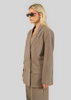 Dobbeltradet Jagger Blazer Taupe