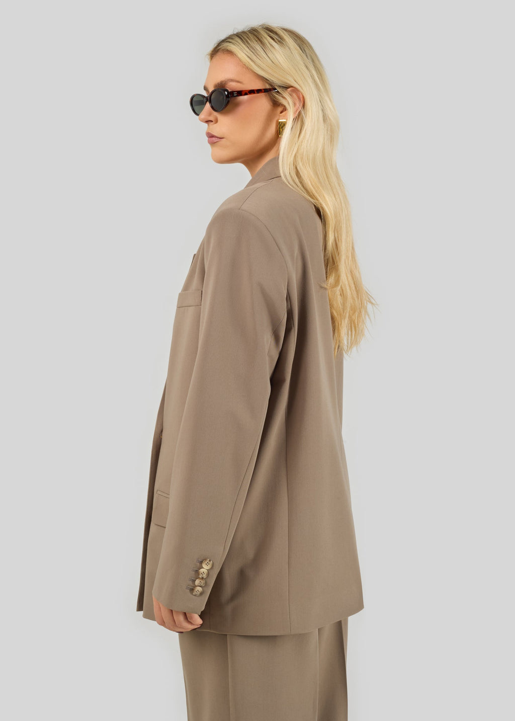 Dobbeltradet Jagger Blazer Taupe