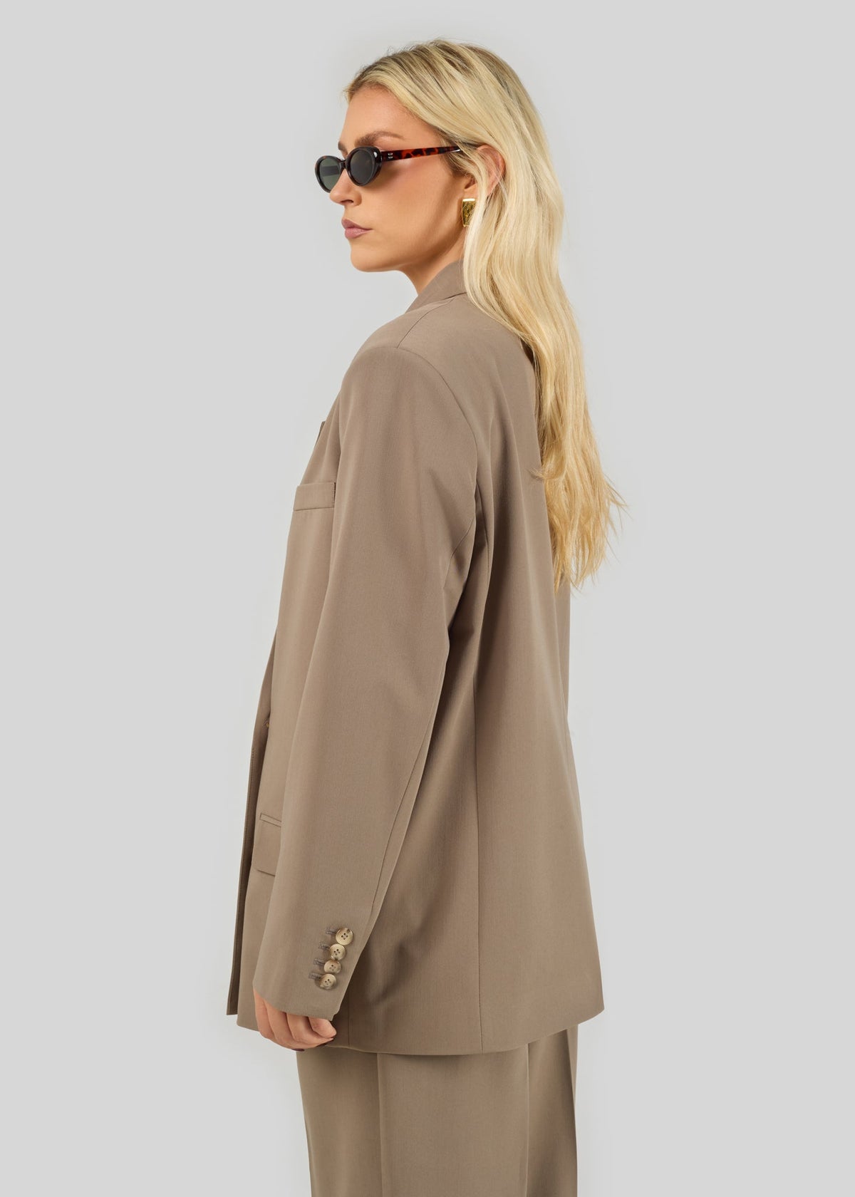 Dobbeltradet Jagger Blazer Taupe