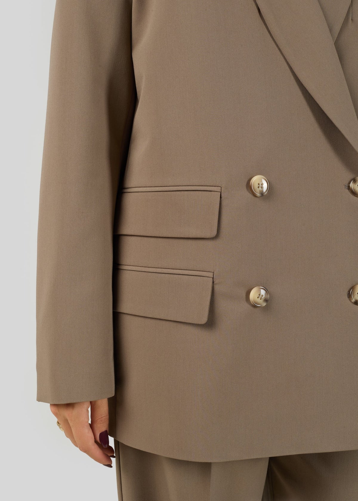 Dobbeltradet Jagger Blazer Taupe