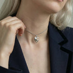 Gucci Vintage Sterling Silver Heart Necklace