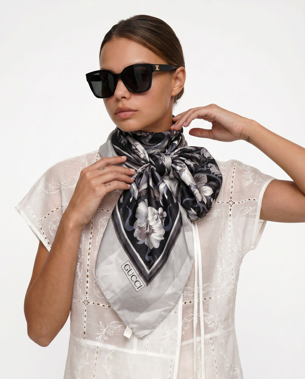 Gran Pañuelo Gucci Seda Floral