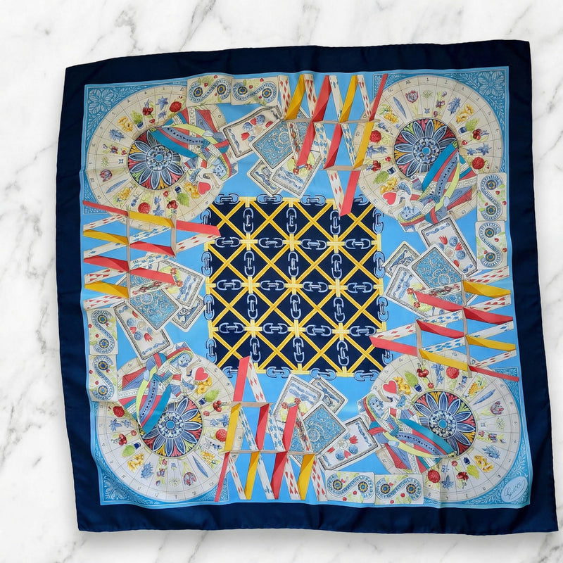 Foulard Gucci Vintage En Soie