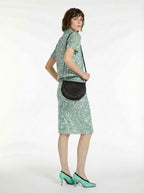 Vintage Black Satin Bag