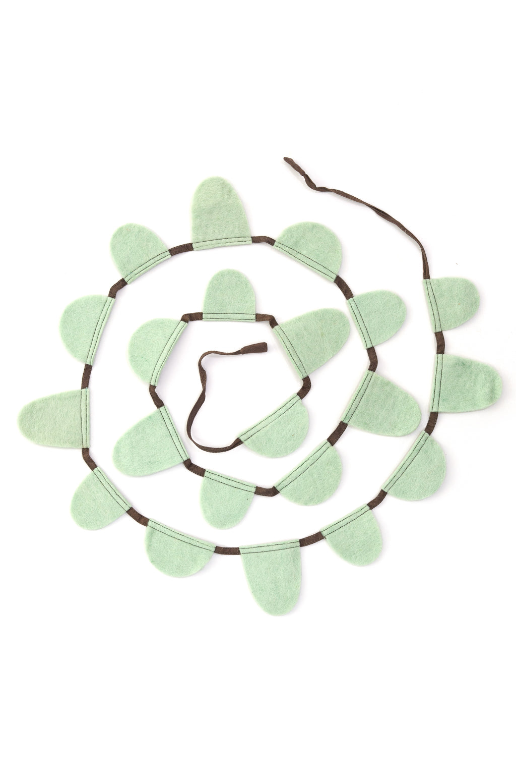 Vimpelgirlang med runda flaggor - Mint