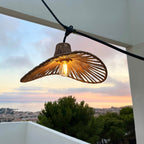 Wavy - E27 Wired String Light - Rattan - Beige