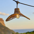 Wavy - E27 Wired String Light - Rattan - Beige