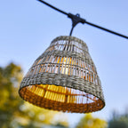 Tessa - E27 Wired Garland - Rattan - Beige