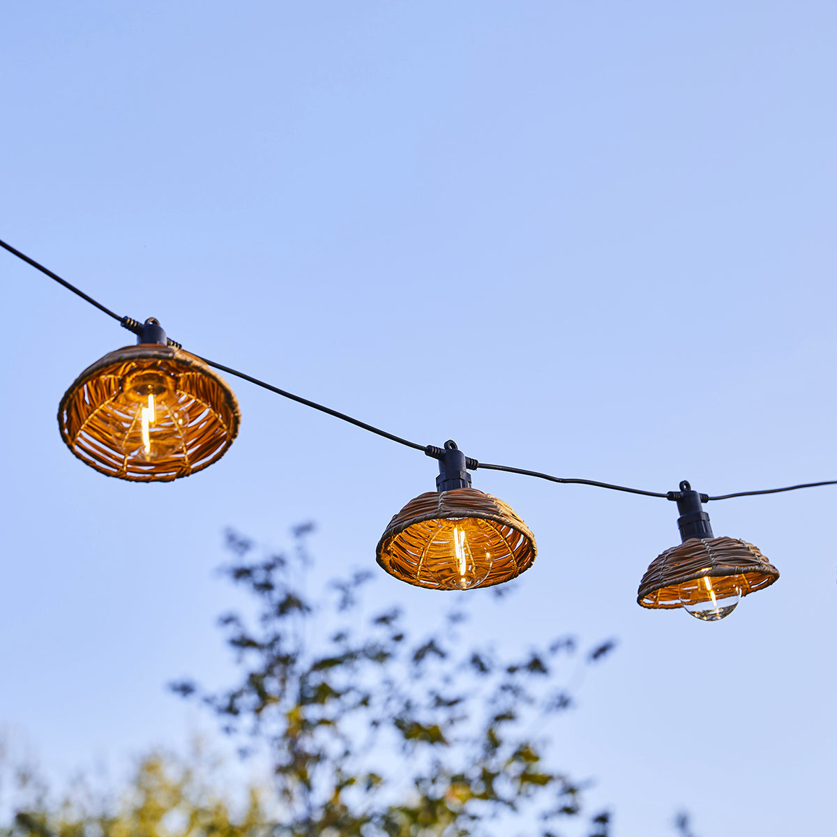 Cottage - Guirlande Filaire Led - Polyrotin - Beige