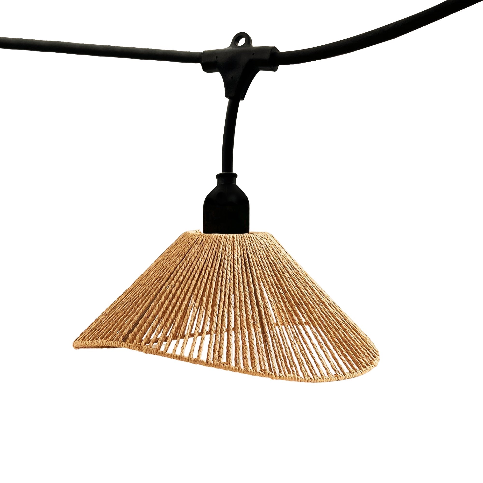 Raffy String - Guirnalda con cable E27 - Ratán - Beige