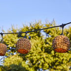 Pine - Wired String Light E27 - Polyrattan - Brown