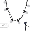 Guirlande lumineuse solaire 10 globes blanc chaud LED PARTY MILKY SOLAR 5.70m 8 modes - REDDECO.com