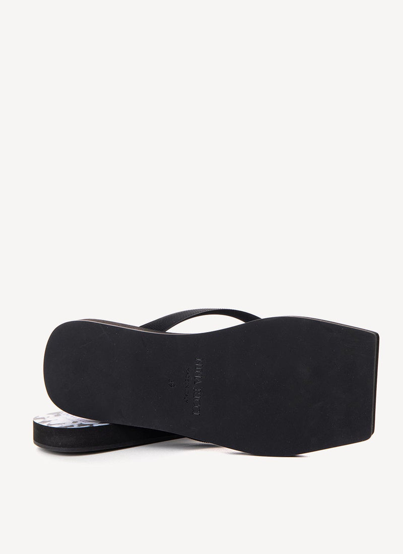 Nina Ricci - Tongs Imprimées - Noir, Naturel - Femme