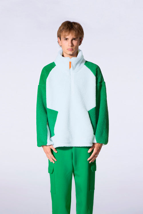 Sweat oversize polaire bicolore Akemi