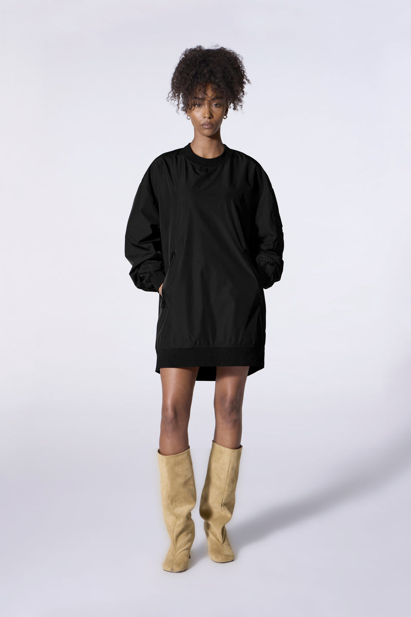 Babette round neck bomber style dress