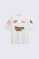 T-shirt baseball avec impressions Bastos