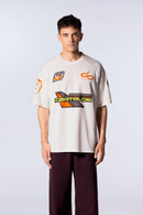 T-shirt baseball avec impressions Bastos