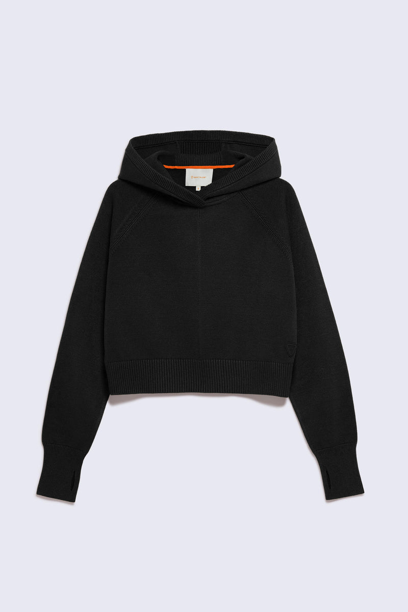 Jersey corto de punto Delphine con capucha