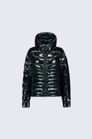 Doudoune légère ajustée en nylon glossy France Bright Dark Forest