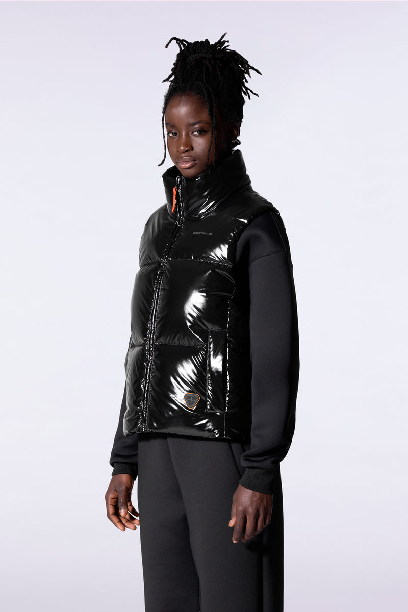 Doudoune puffy brillante sans manches Galilée