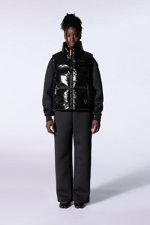 Doudoune puffy brillante sans manches Galilée