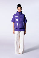 Galilée sleeveless shiny puffy down jacket