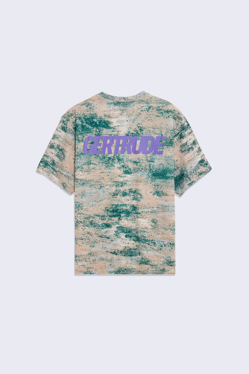 T-shirt en coton avec print graphique Leonce Calcaire