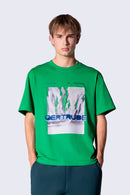 Cotton T-shirt with Leonce Water graphic pattern