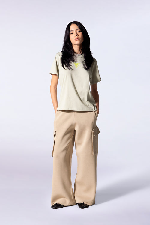 T-shirt en coton avec print contrasté Leopoldine Chrome