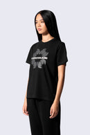 T-shirt en coton avec print coloré Leopoldine Splash