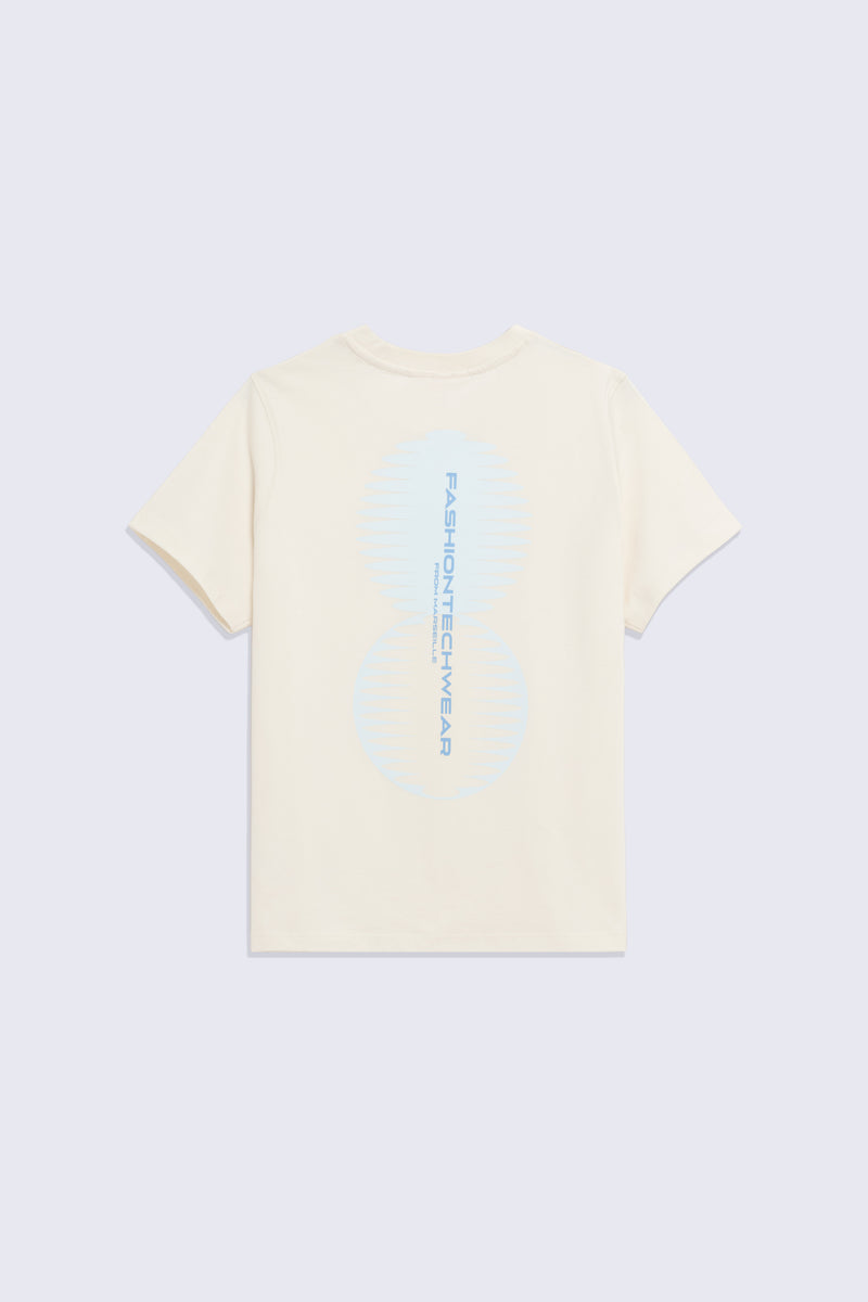 T-shirt en coton avec print contrasté au dos Leopoldine Tech