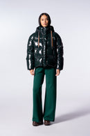 Doudoune courte brillante Lili Bright Dark Forest